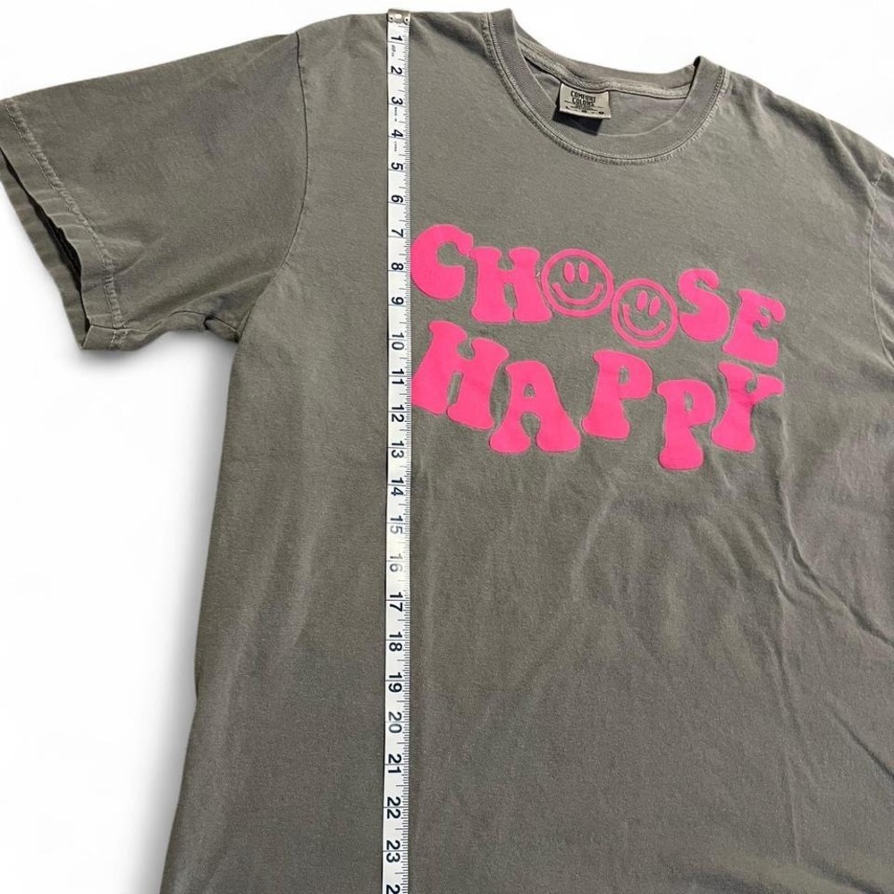 Graphic Tee "Choose Happy" Womens Medium - Picture 4 of 4